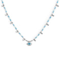 Carica l'immagine nel visualizzatore della galleria, Collana con occhio pendente ed elementi di ematite sfacetttata
