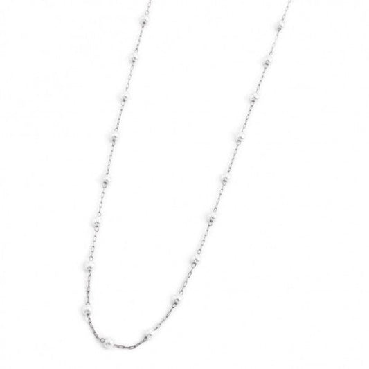 Collana Con Perle 3.30Mm Catena 44Cm  - Desidero