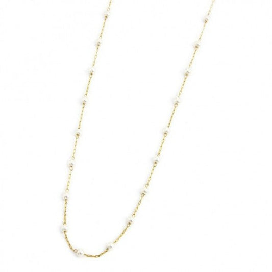 Collana Con Perle 3.30Mm Catena 44Cm - Desidero