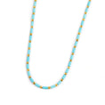 Carica l'immagine nel visualizzatore della galleria, Collana con perline a tubo turchesi ed ematite
