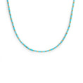 Carica l'immagine nel visualizzatore della galleria, Collana con perline a tubo turchesi ed ematite

