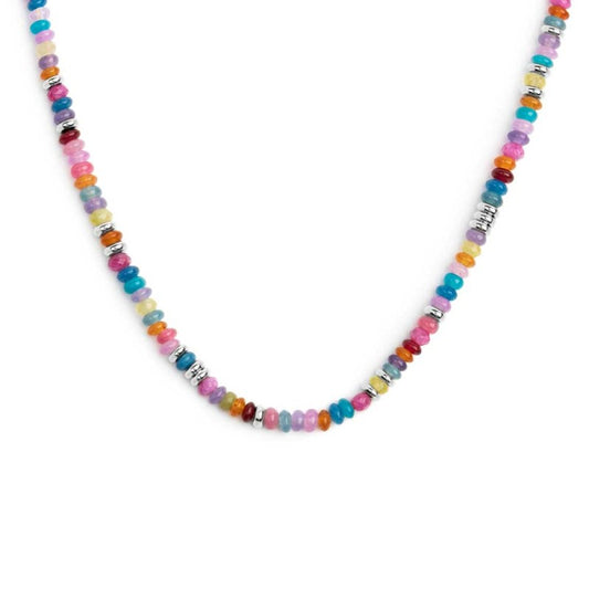 Collana con perline colorate a ciambella