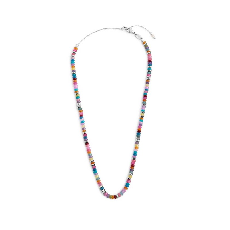 Collana con perline colorate a ciambella