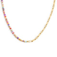 Carica l'immagine nel visualizzatore della galleria, Collana con perline colorate e catena a maglia larga
