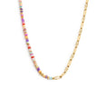 Carica l'immagine nel visualizzatore della galleria, Collana con perline colorate e catena a maglia larga
