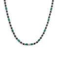 Carica l'immagine nel visualizzatore della galleria, Collana con rondelle in malachite ed onice nera elementi in ematite - Desidero
