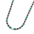 Carica l'immagine nel visualizzatore della galleria, Collana con rondelle in malachite ed onice nera elementi in ematite - Desidero
