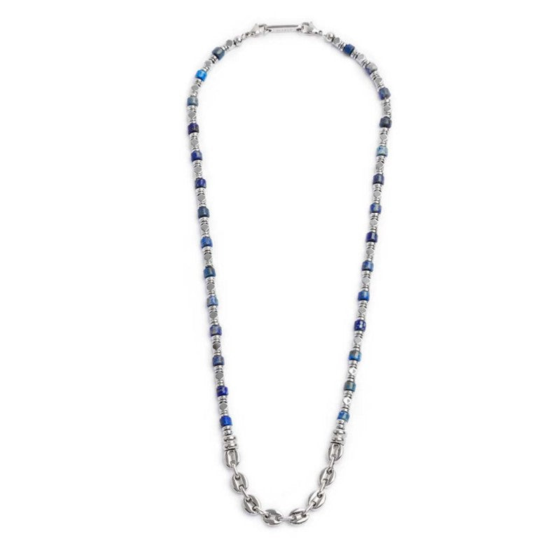 Collana con rondelle in sodalite ed elementi in ematite - Desidero