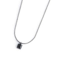 Carica l'immagine nel visualizzatore della galleria, Collana con zircone nero quadrato
