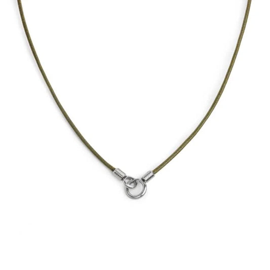 COLLANA CORDINO CERATO CON ANELLO CENTRALE