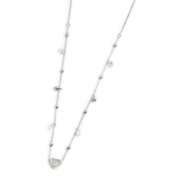 15CN033-W COLLANA CUORE MADREPERLA