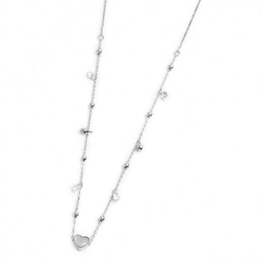 15CN033-W COLLANA CUORE MADREPERLA