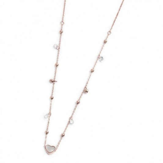 15CN033R-W COLLANA CUORE MADREPERLA PENDENTE