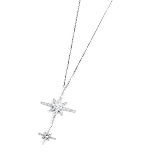 33cn0007 Collana doppio pendente rosa dei venti