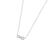 Collana infinito con zirconi bianchi