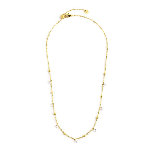 2co0064g-w Collana con cristalli bianchi e sfere