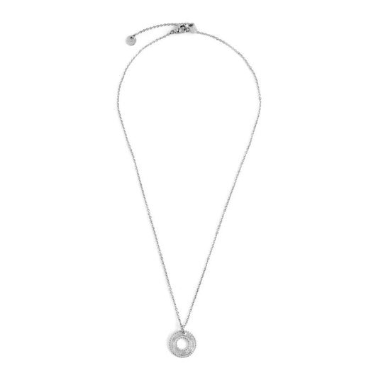 33cn0004 Collana pendente circolare martellato