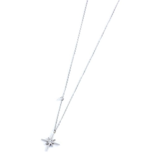 33cn0006 Collana rosa dei venti pendente e cristalli
