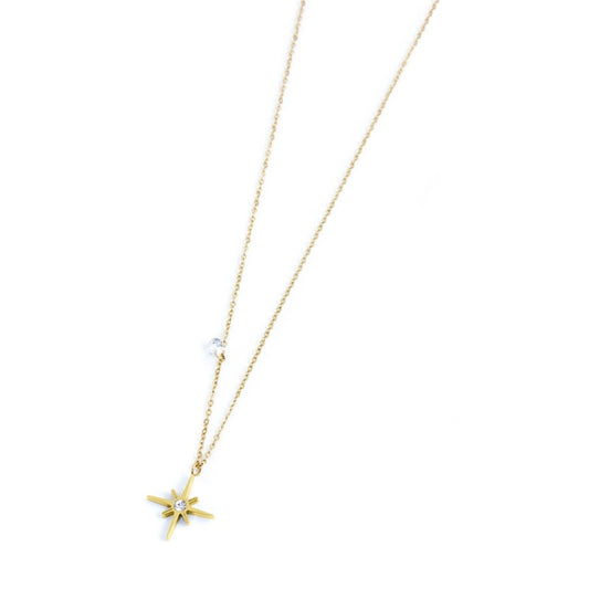 33cn0006g Collana rosa dei venti pendente e cristalli