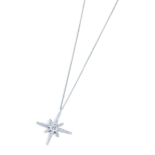 33co0014 Collana rosa dei venti pendente e cristalli