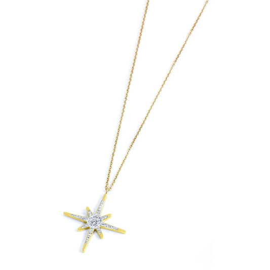 33co0014g Collana rosa dei venti pendente e cristalli