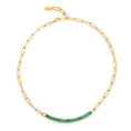 Carica l'immagine nel visualizzatore della galleria, Collana tennis centrale cristalli baguette - Desidero
