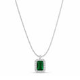 Carica l'immagine nel visualizzatore della galleria, COLLANA GIROCOLLO CON CHARM SMERALDO-Silver 925
