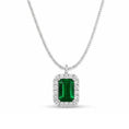 Carica l'immagine nel visualizzatore della galleria, COLLANA GIROCOLLO CON CHARM SMERALDO-Silver 925
