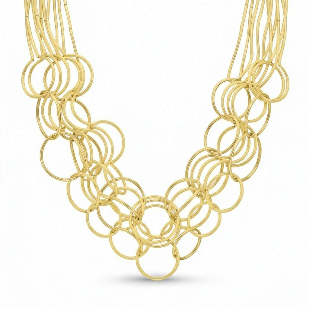 COLLANA LUNGA MULTIFILO ONDULATA