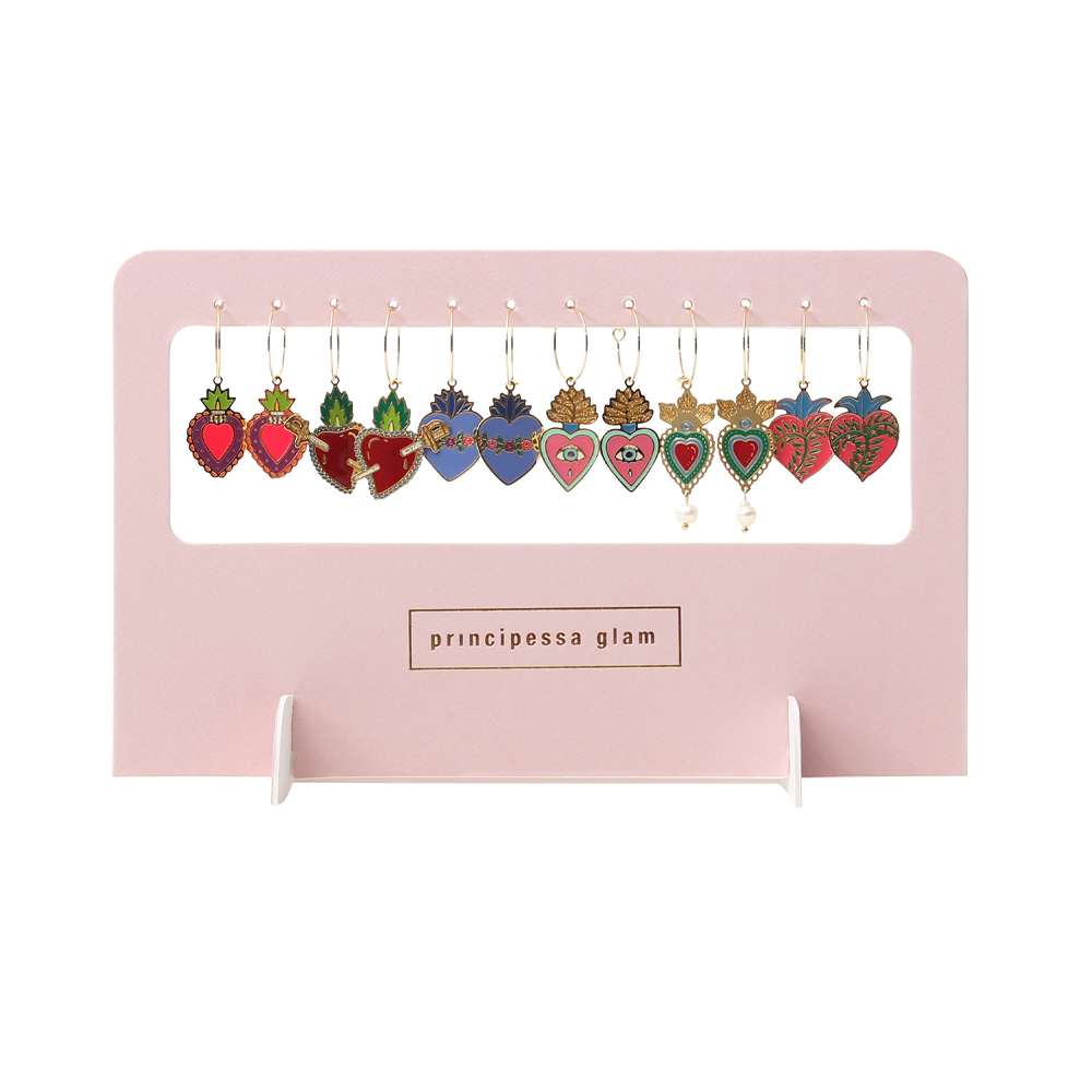 ORECCHINI PENDENTI CON CUORE SACRO HEARTS