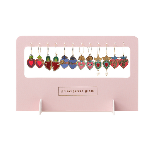 ORECCHINI PENDENTI CON CUORE SACRO HEARTS