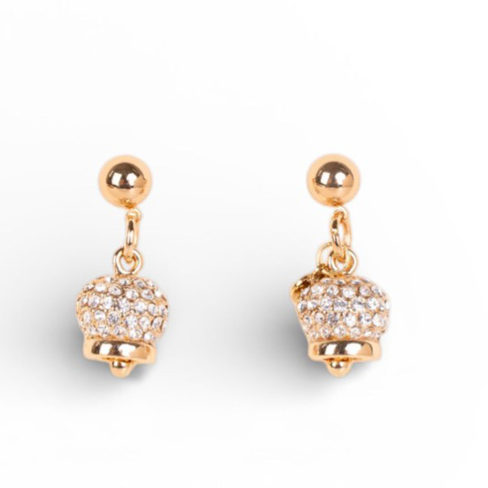 ORECCHINI PENDENTI CON CAMPANELLA CON STRASS