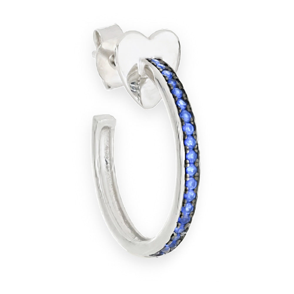 Orecchini cerchietto Blu Flash