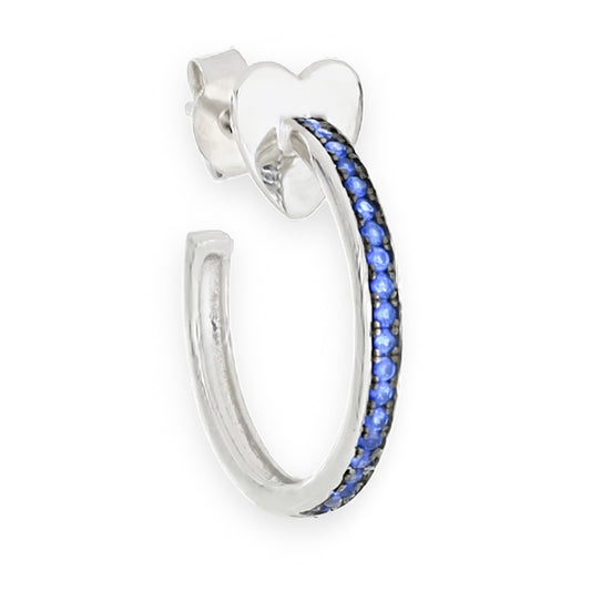 Orecchini cerchietto Blu Flash