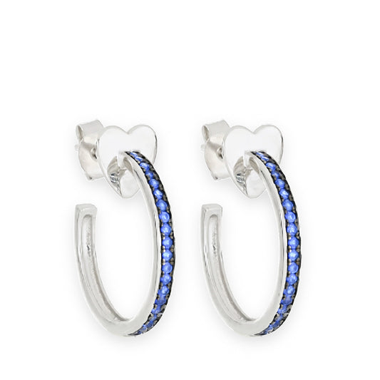 Orecchini cerchietto Blu Flash