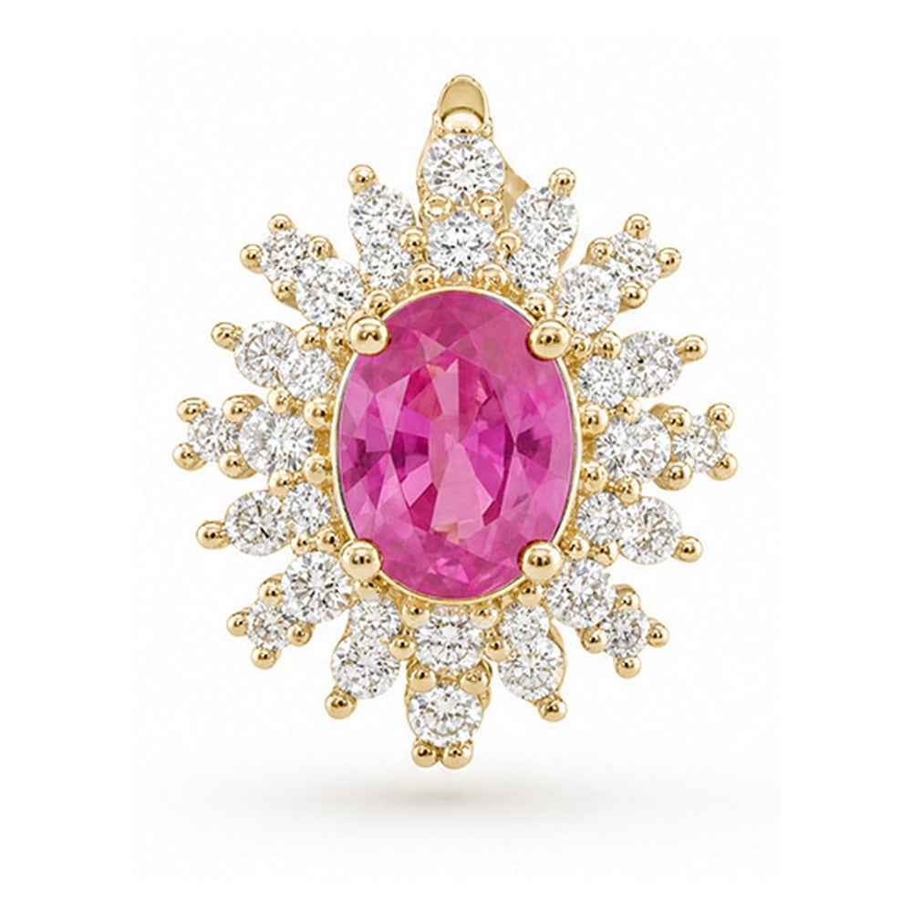 ORECCHINO DORATO FUCSIA