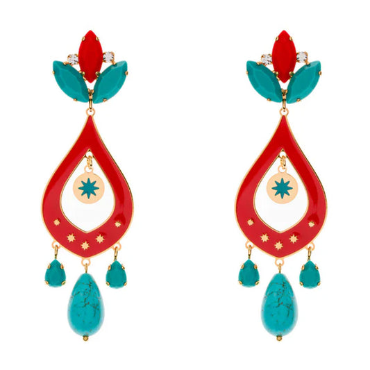 ORECCHINI PENDENTI GIPSY CORAL CABANA