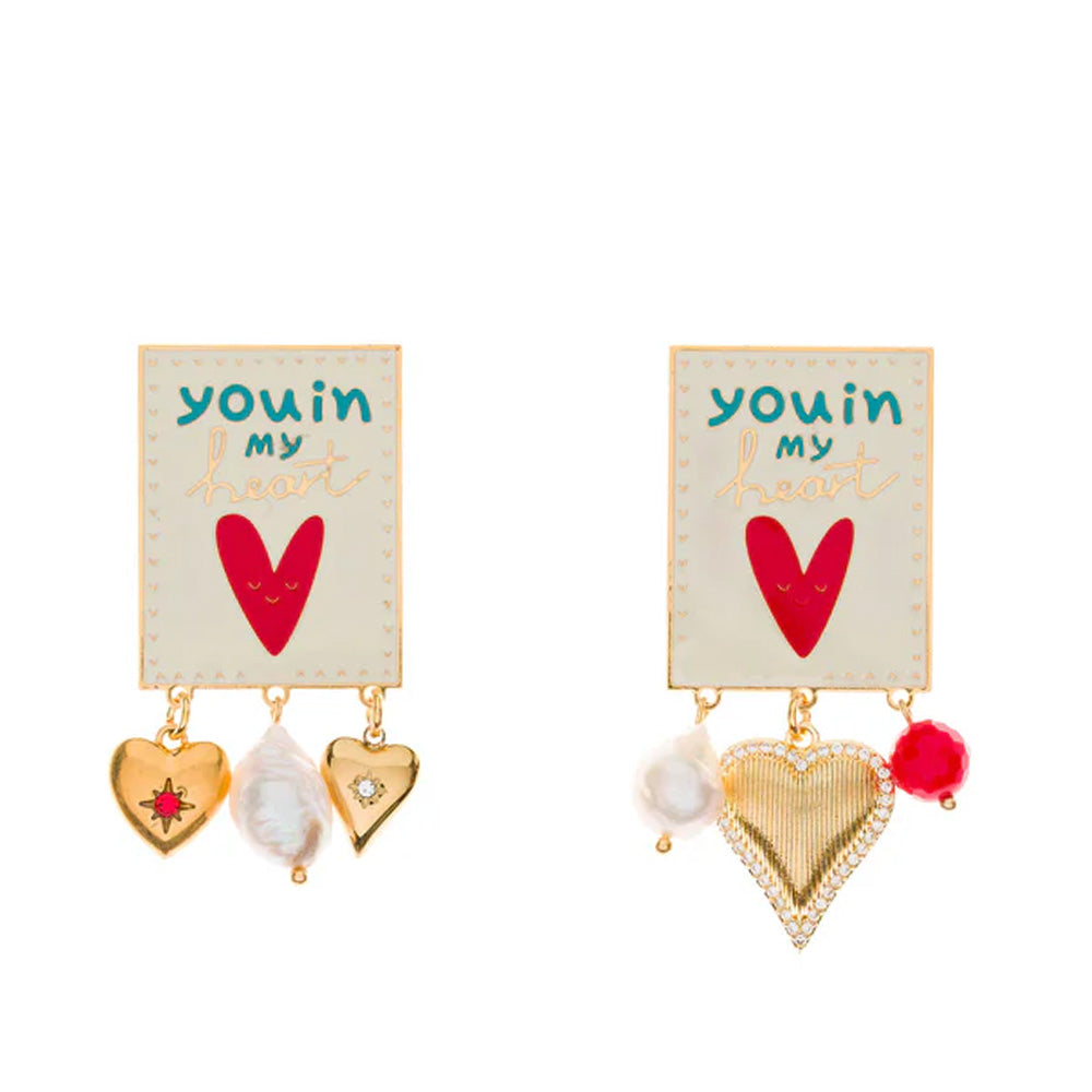 ORECCHINI PENDENTI POPPY HEART