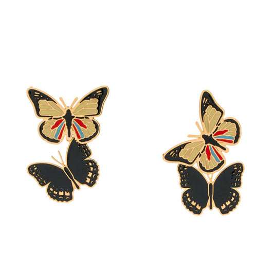 ORECCHINI PENDENTI SECRET GARDEN BUTTERFLY BLACK