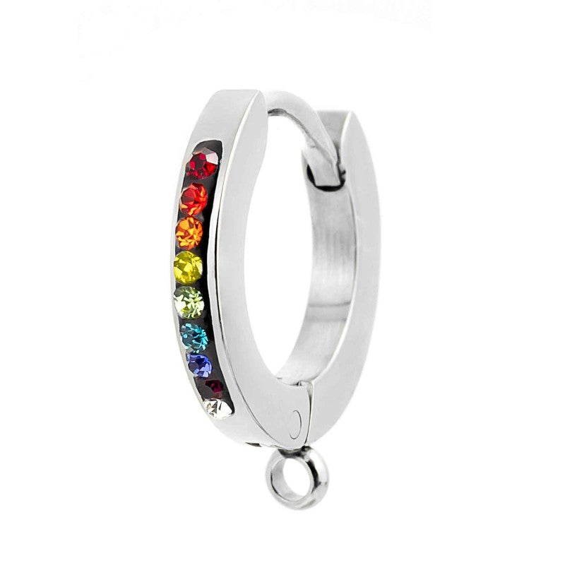 Orecchino a cerchio 14mm con anello per charm