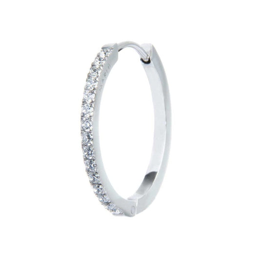 Orecchino a cerchio 2.4cm con zirconi