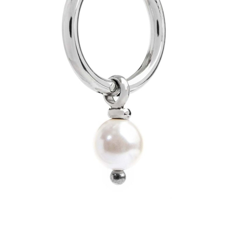 Orecchino a cerchio con perla pendente - Desidero