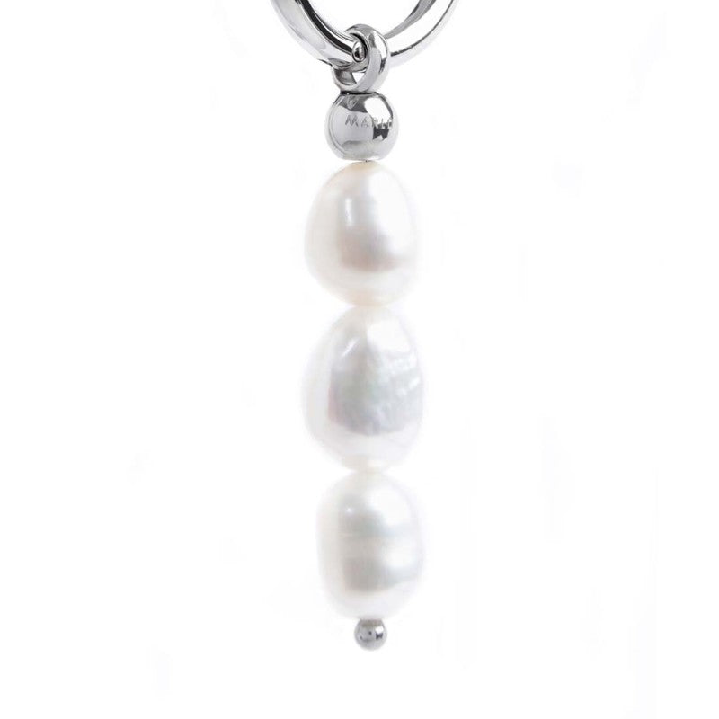 Orecchino a cerchio con perle pendenti - Desidero