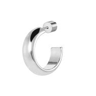 Orecchino a lobo a cerchietto 1,5cm con chiusura perla
