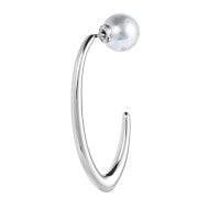 Orecchino a lobo ovale con chiusura perla