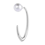 Orecchino a lobo ovale con chiusura perla