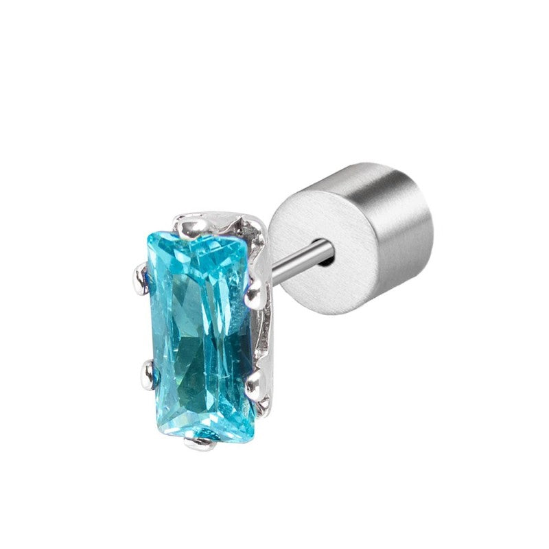 Orecchino a lobo zircone baguette - Desidero