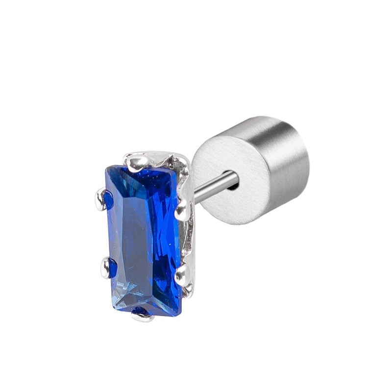 Orecchino a lobo zircone baguette - Desidero