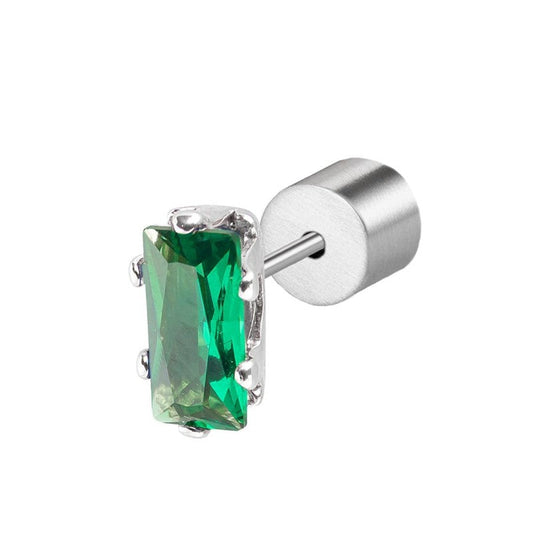 Orecchino a lobo zircone baguette - Desidero