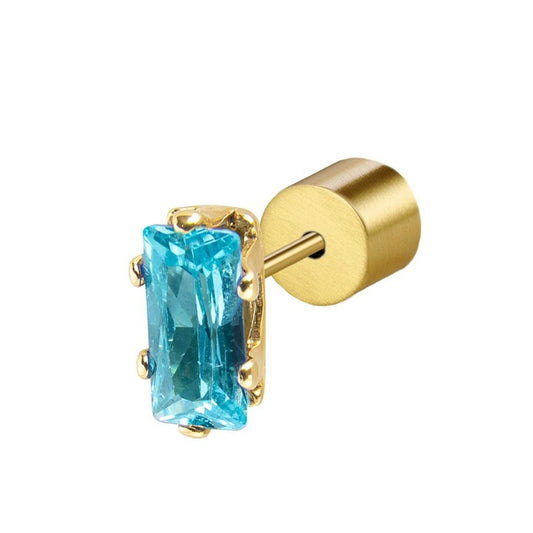 Orecchino a lobo zircone baguette - Desidero